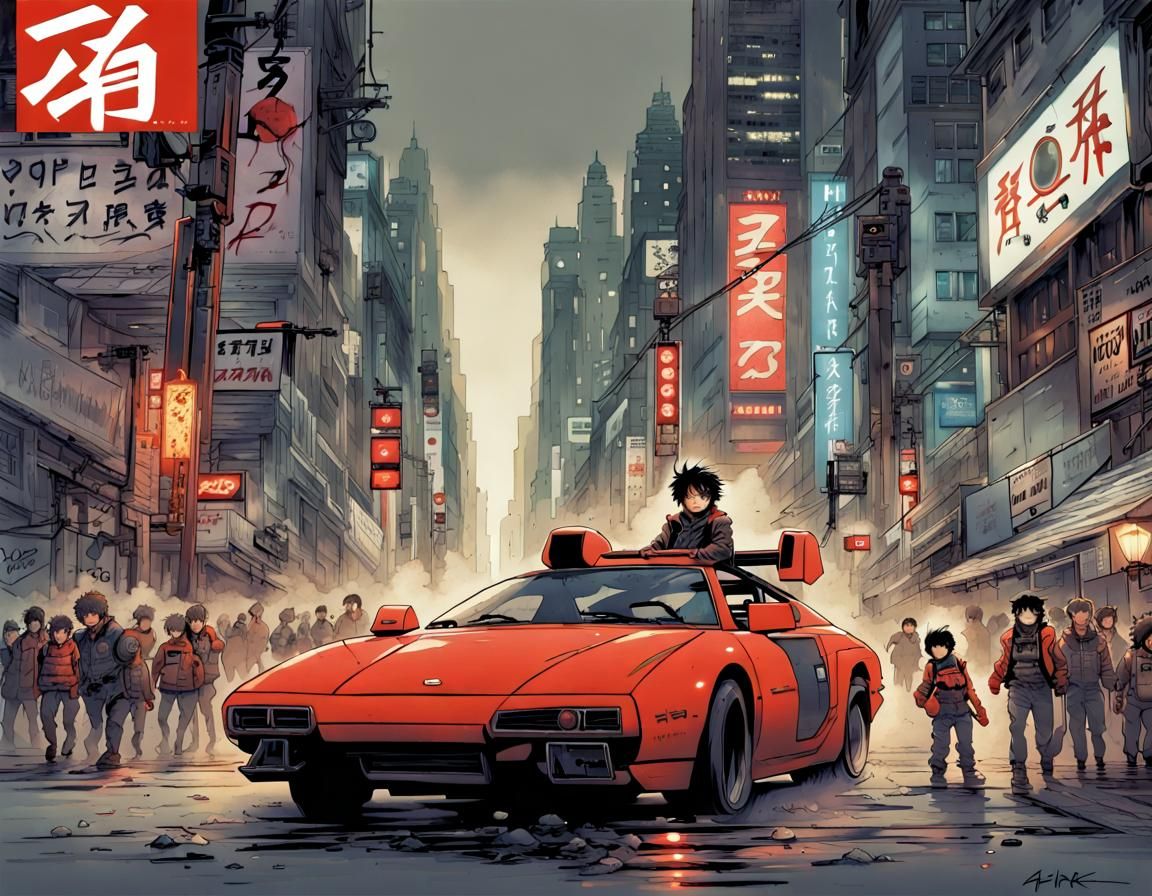 Neo Tokyo Anime Key Visual in Manga Style