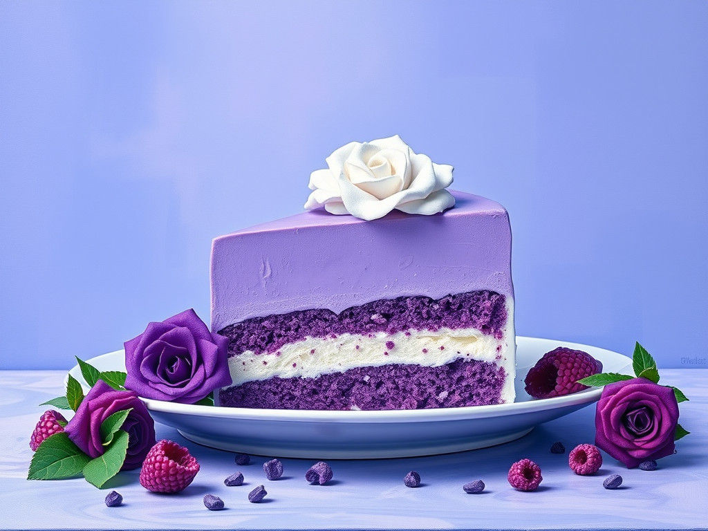 Ultraminimal Cerulean Dessert in Violet Hues