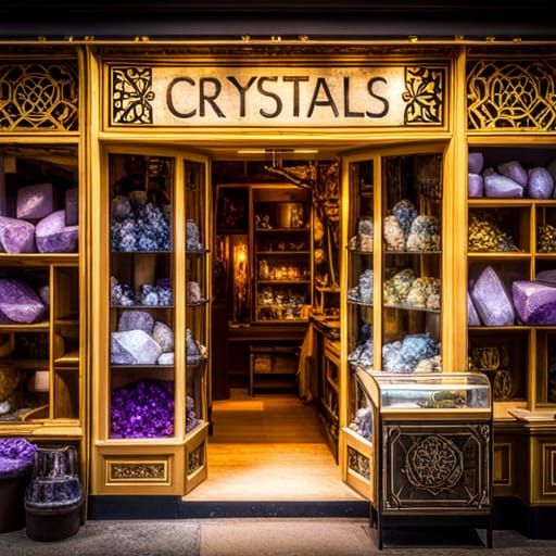 Crystal Shop Interior in Romanticism Style