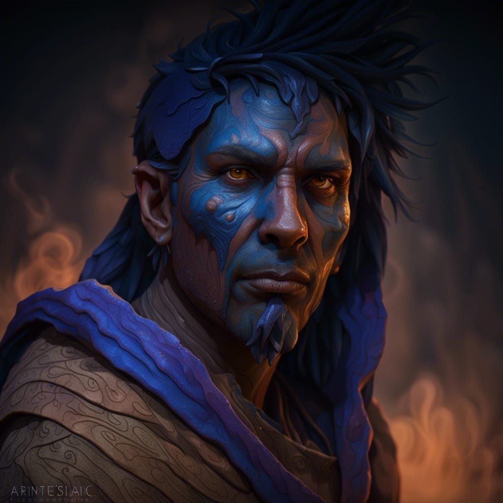 Sandstone Character in Detailed Matte Painting