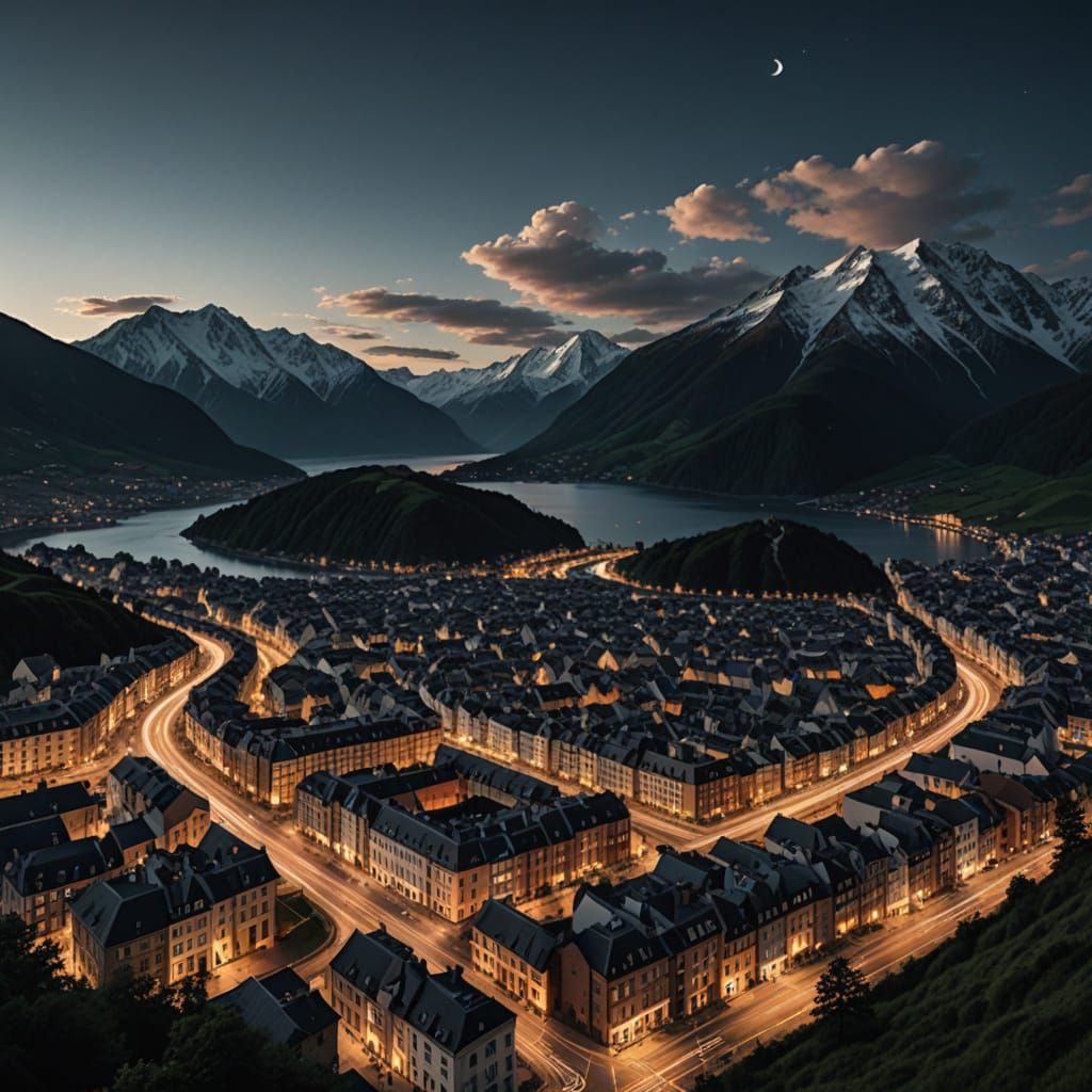 Detailed 8K Resolution Cityscape