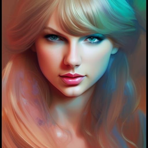 Taylor Swift Portrait in Pastel Colors