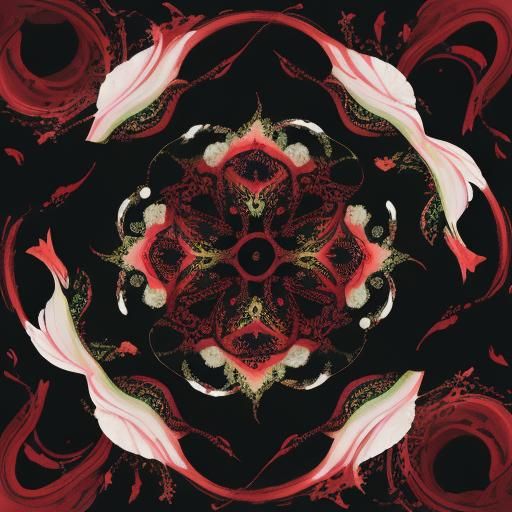 Surreal Calla Lilies with Multicolored Cross