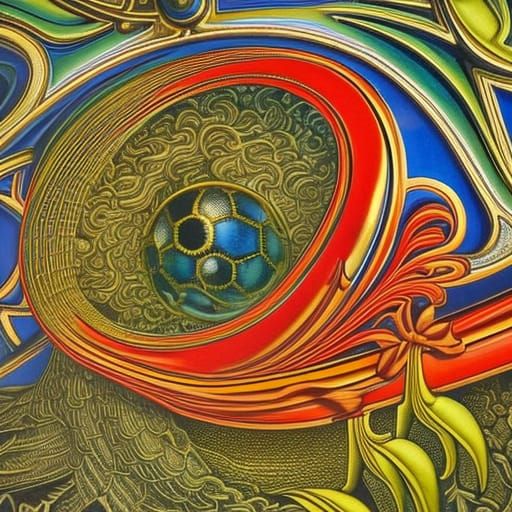 Dada Surrealist Explosion in Expressionist Style