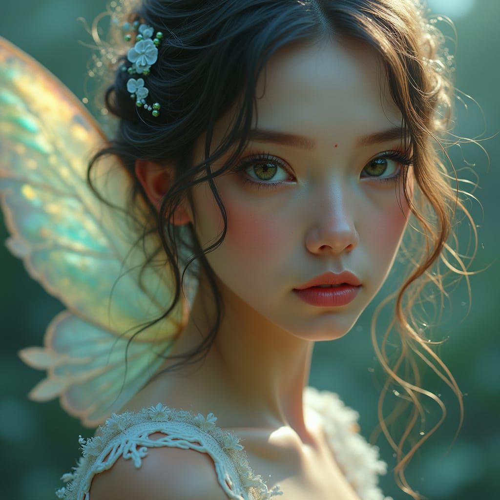 Enchanting Fairy Woman in Ethereal Beauty
