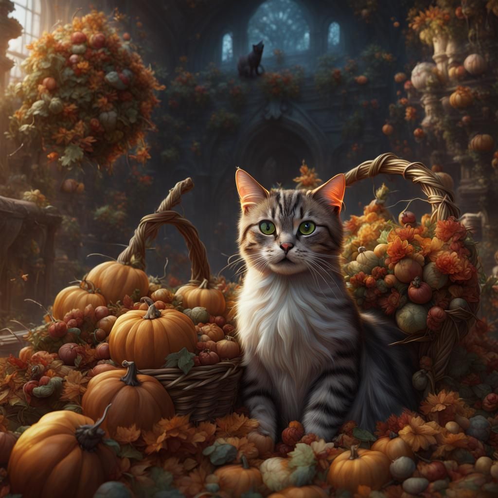 Cats in a Fantastical Cornucopia
