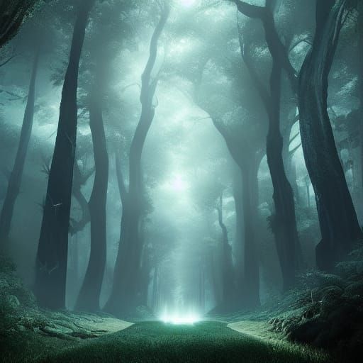 Diamond Illuminates Path in Dark Forest