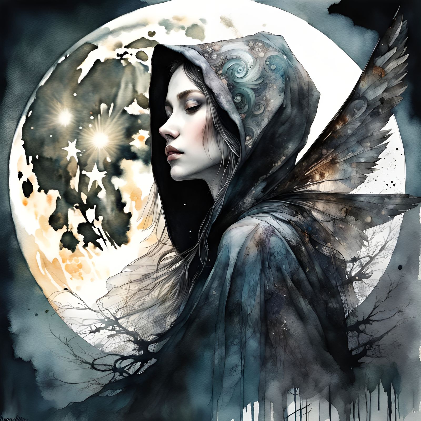 Moonlight through the dark... Fairy can bright