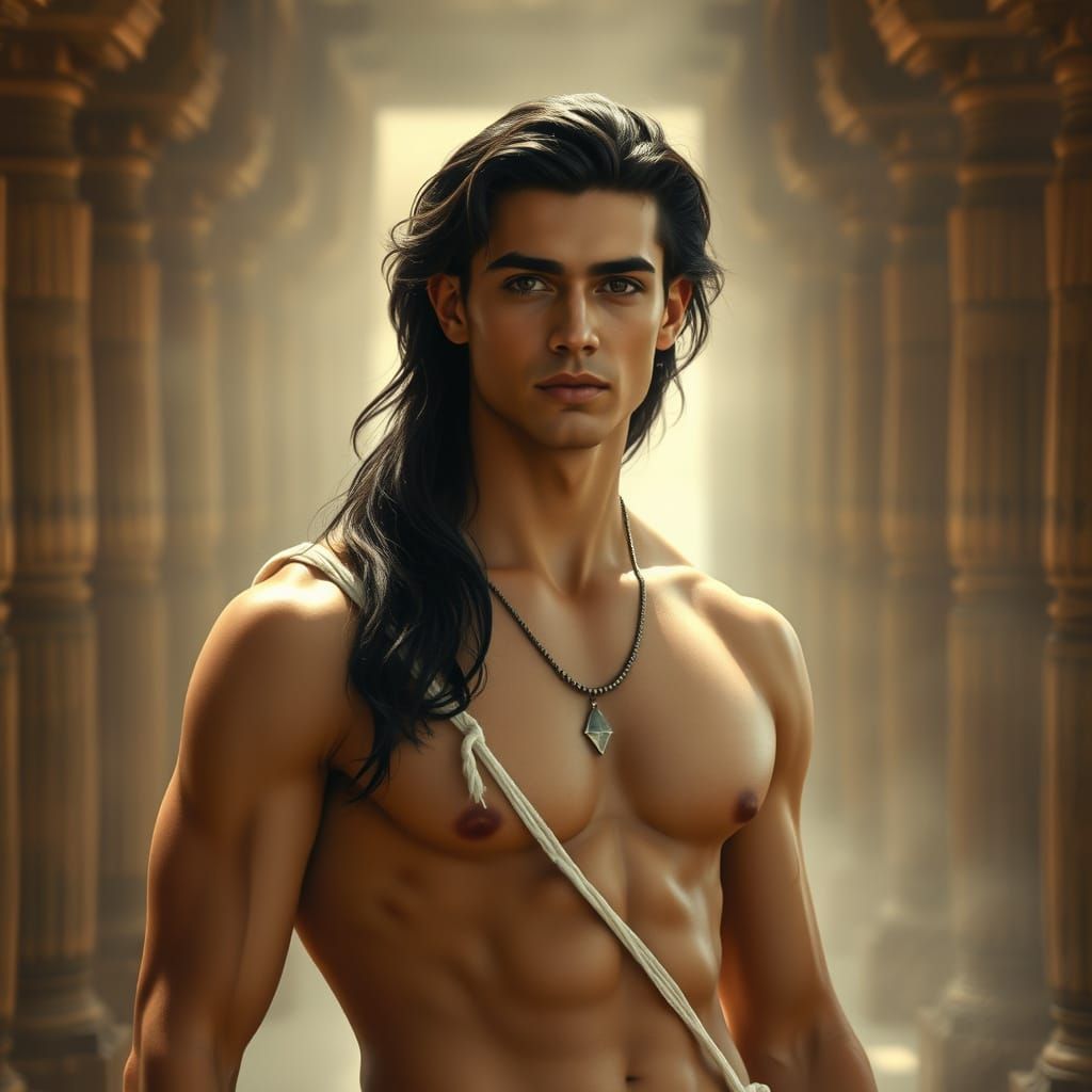 Classical Indian Prince in Greek Mythology Style