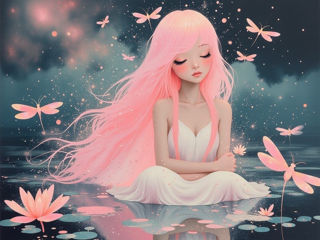 A Thought Reflected Pink World