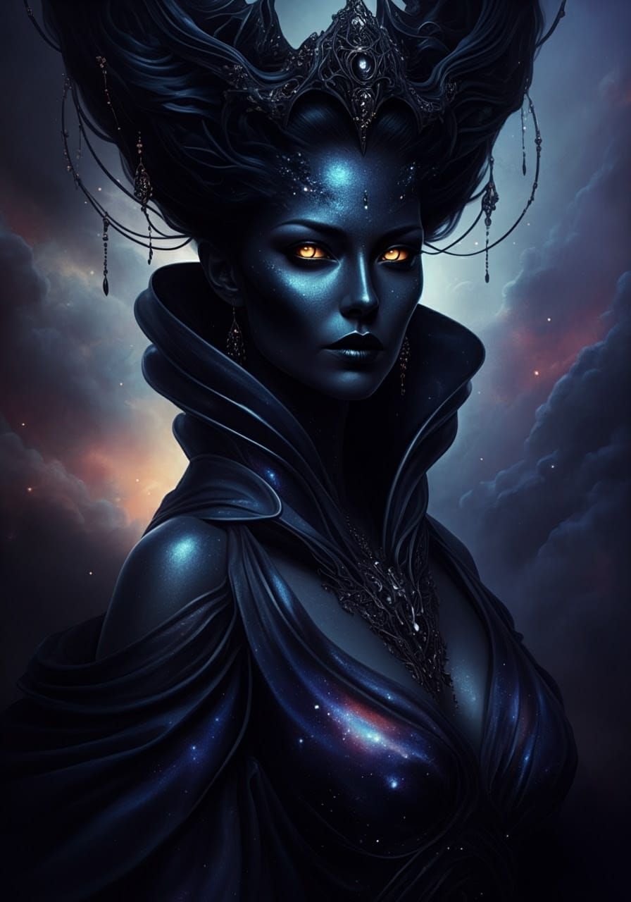 Darkness Goddess in Celestial Silk