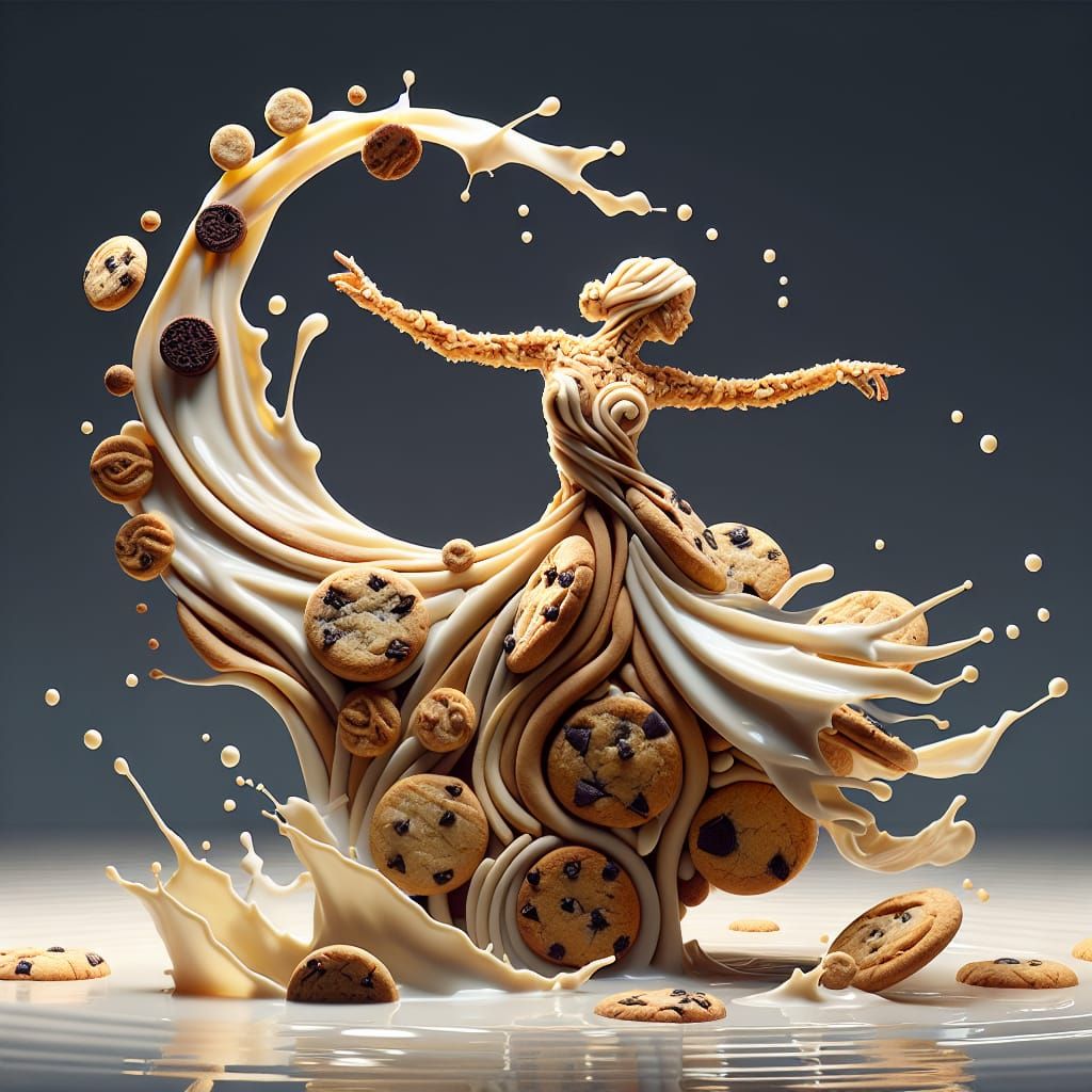 Cookie Ballet Dancer in Milk Lake