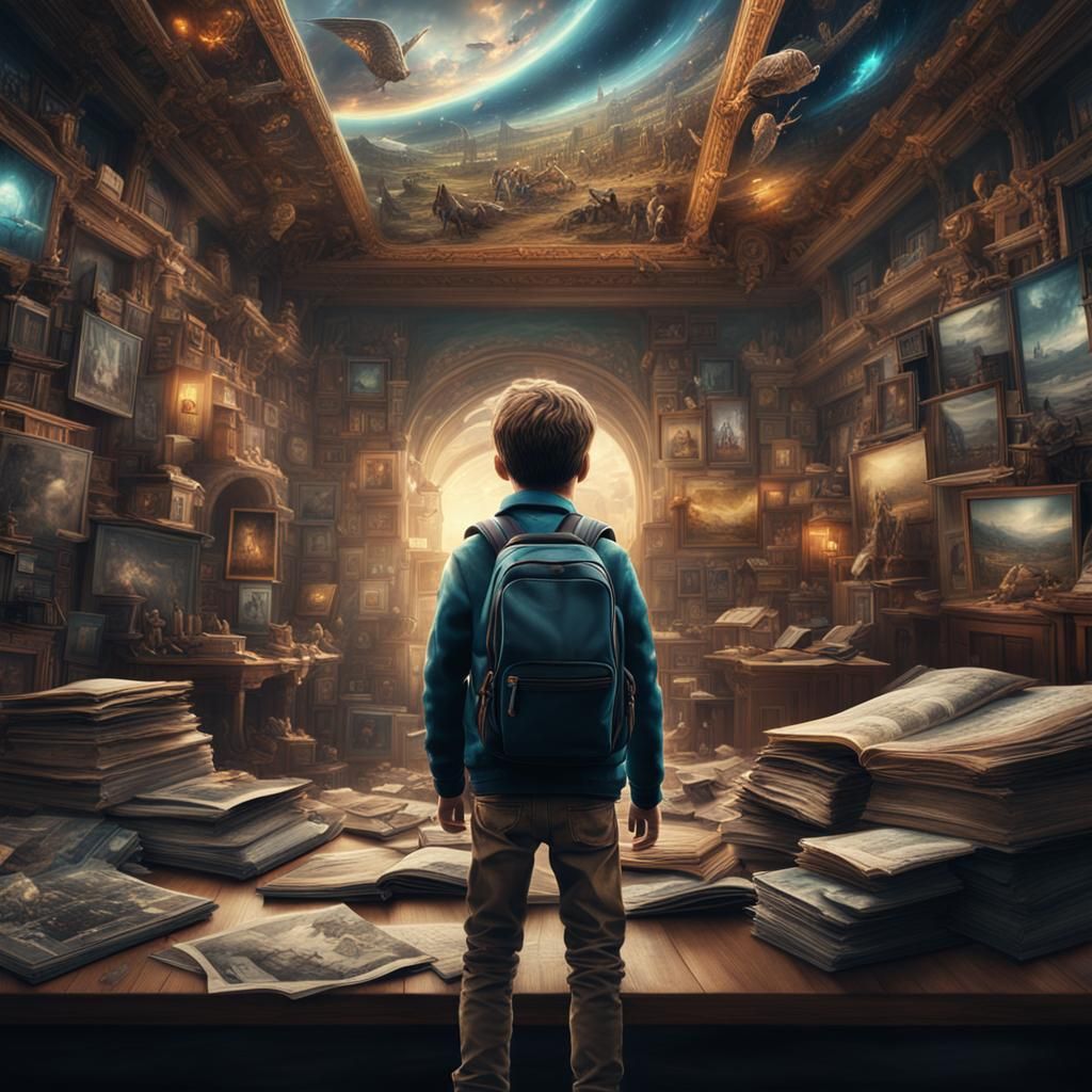 Boy with ADHD: A Dramatic Digital Painting