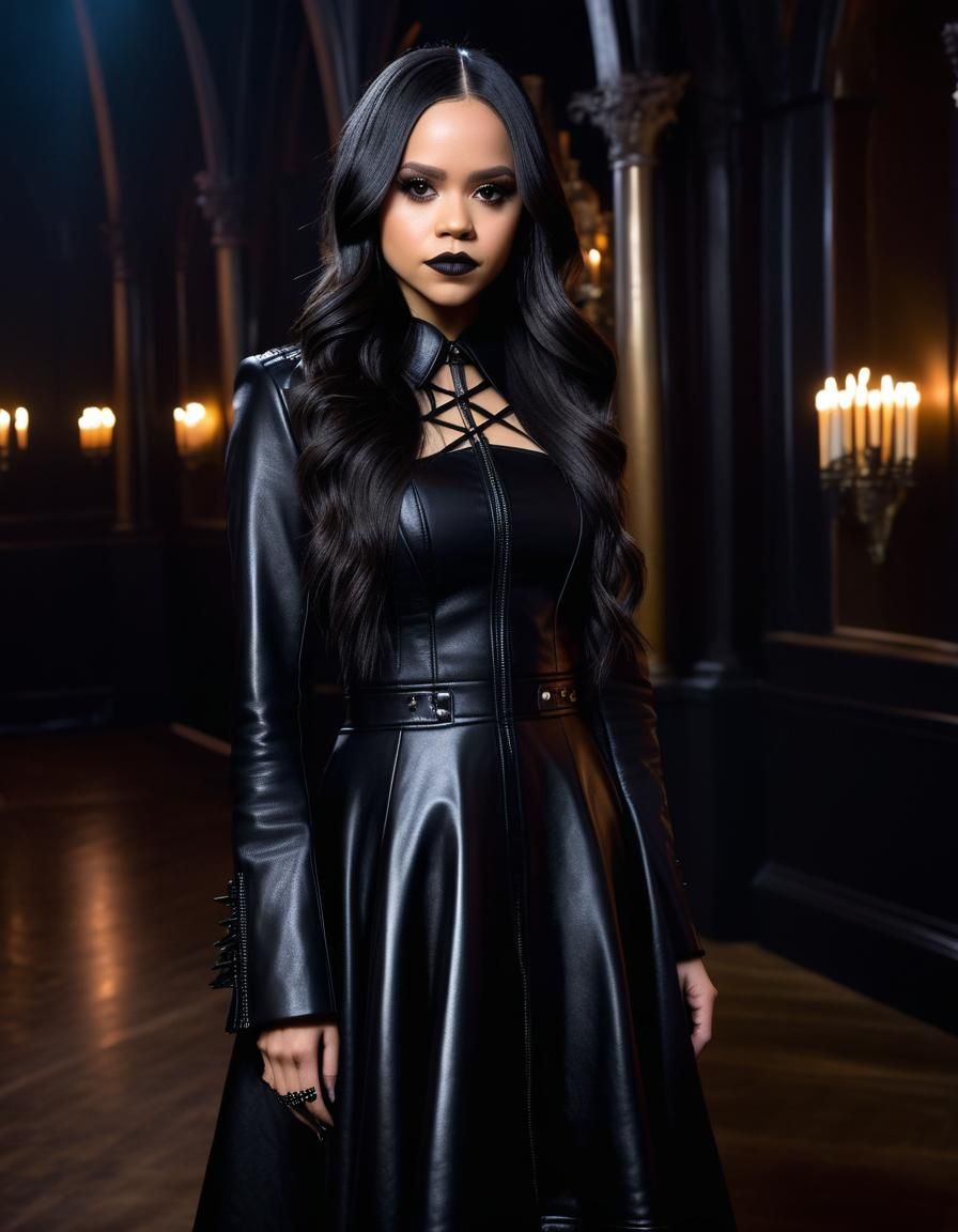 Jenna Ortega in Ultrarealistic Gothic Style
