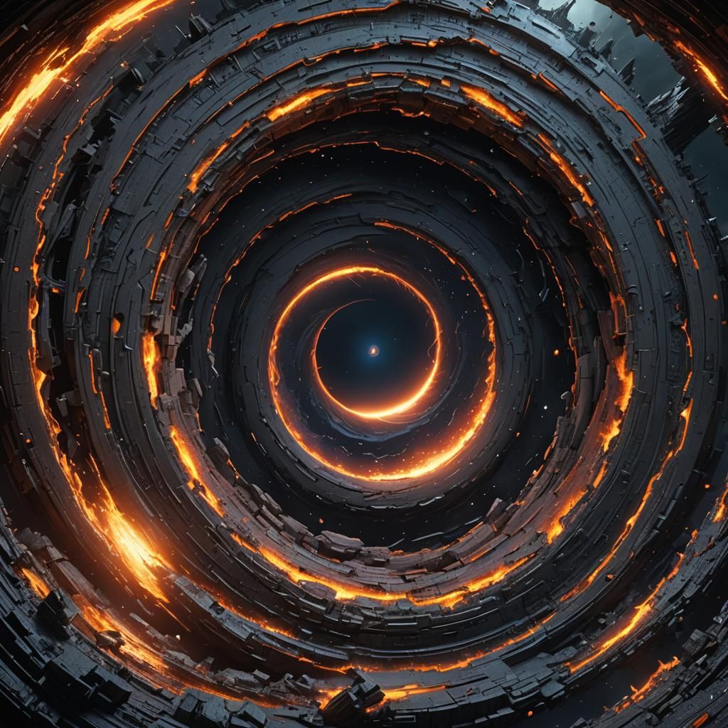 Detailed Black Hole Concept Art