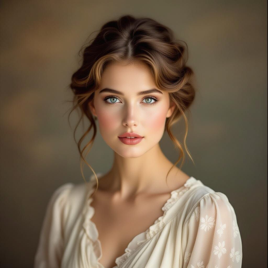 Ethereal Portrait in Soft-Focus Pictorialism