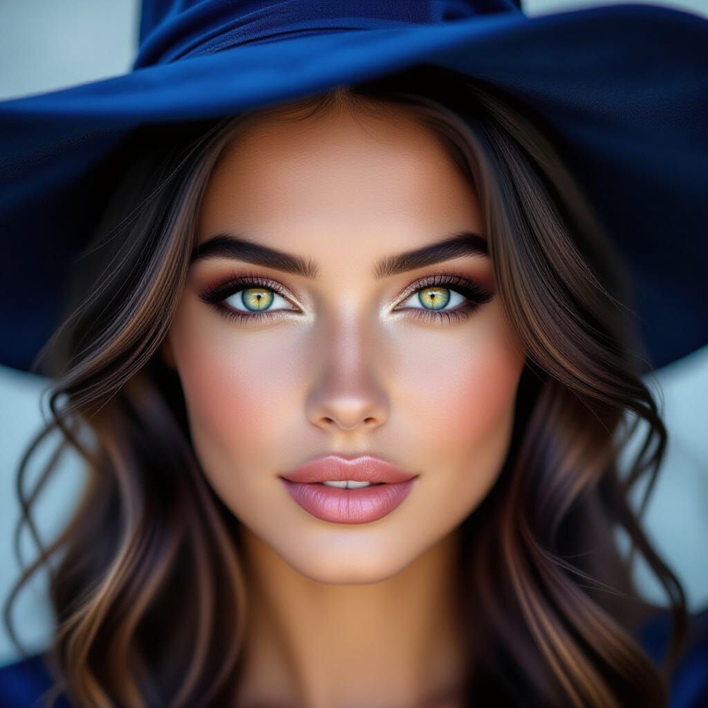 Beautiful Sorceress with Captivating Realistic Gaze