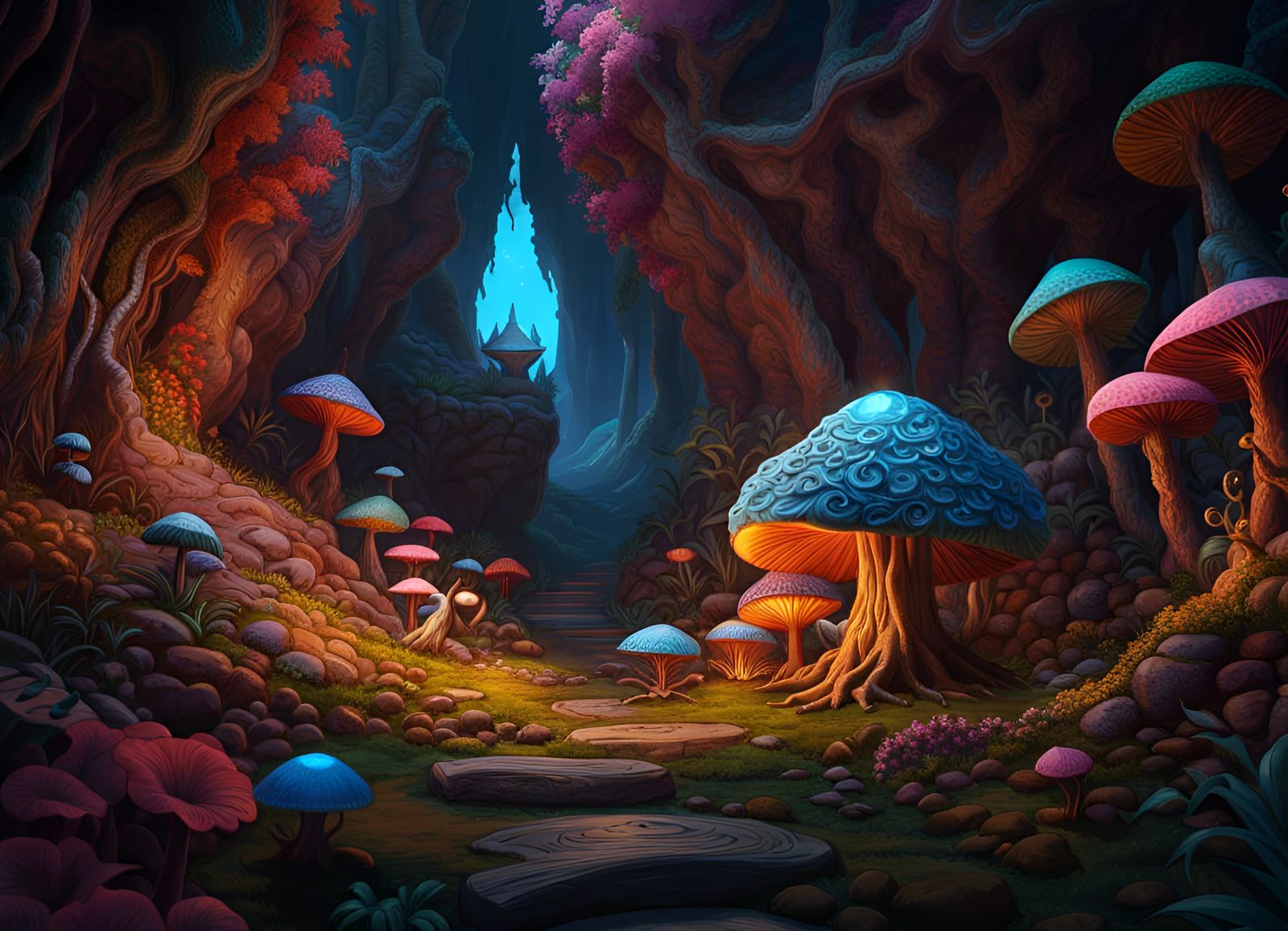 Cave Gathering: Small Furry Animals in Rococo Style