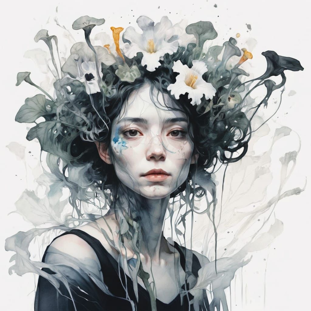 Whimsical Woodland Ghost Plant in Nature