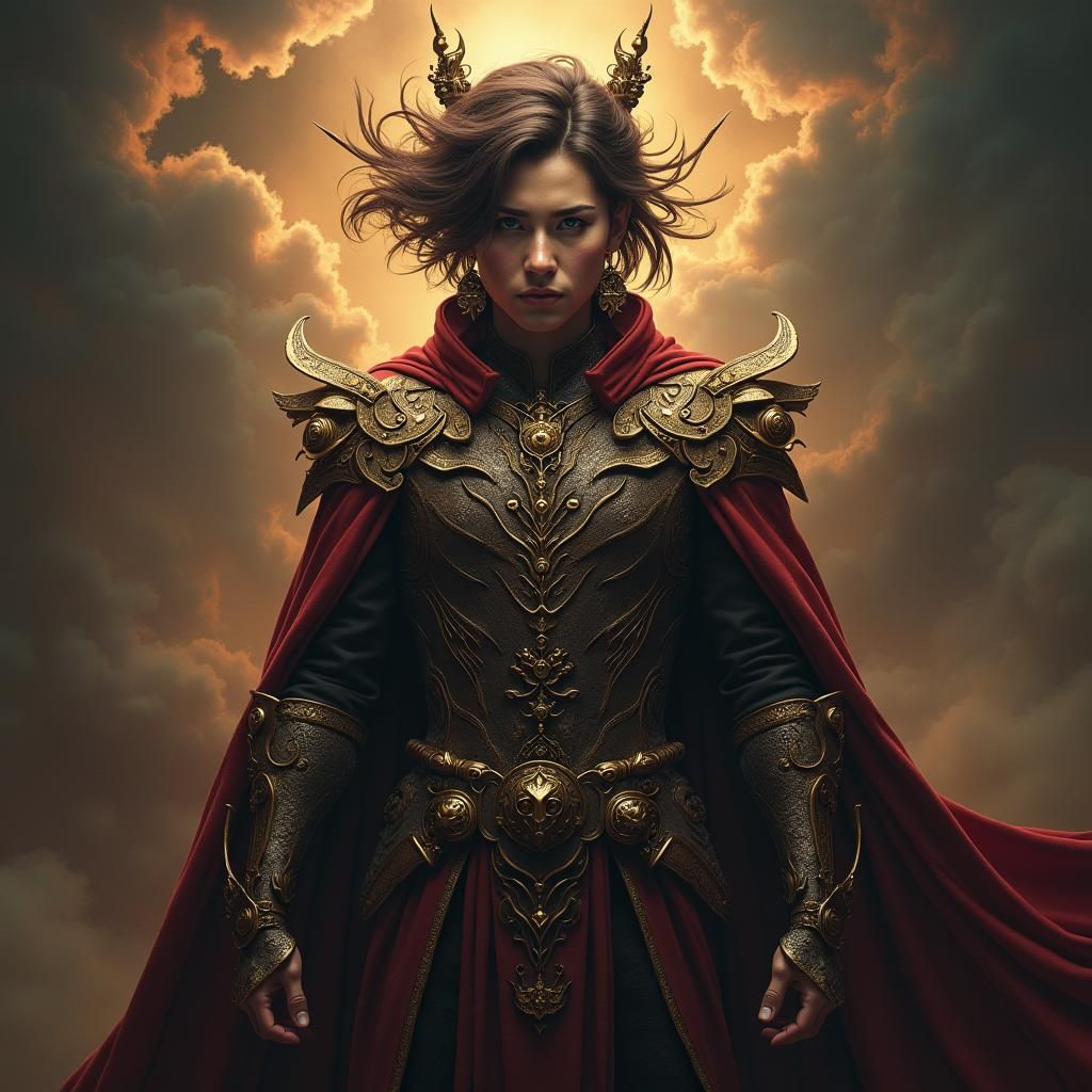 Detailed Fantasy Portrait with Dramatic Lighting in 8K