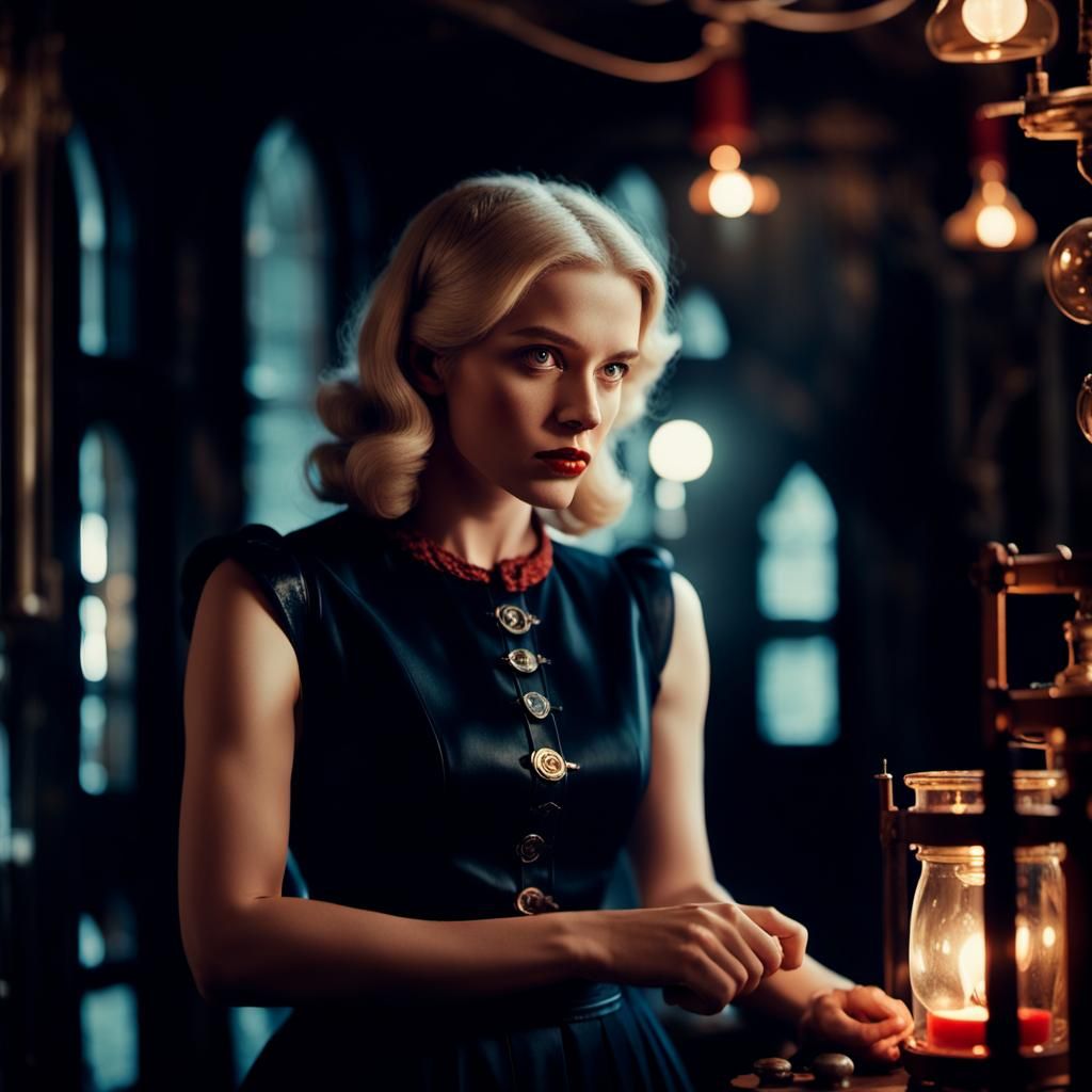 Old-World Laboratory in Silver Nitrate Photo Style