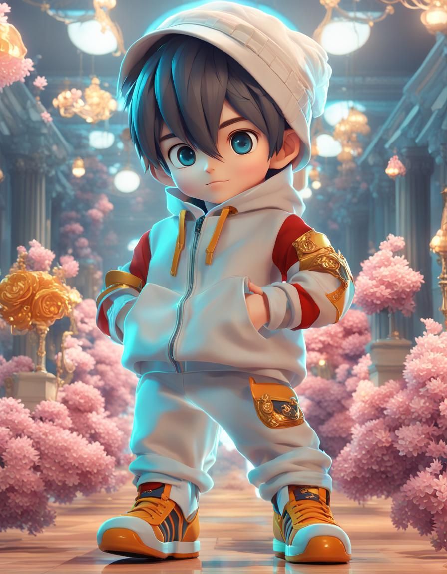 Handsome Boy in 3D Anime Art Style