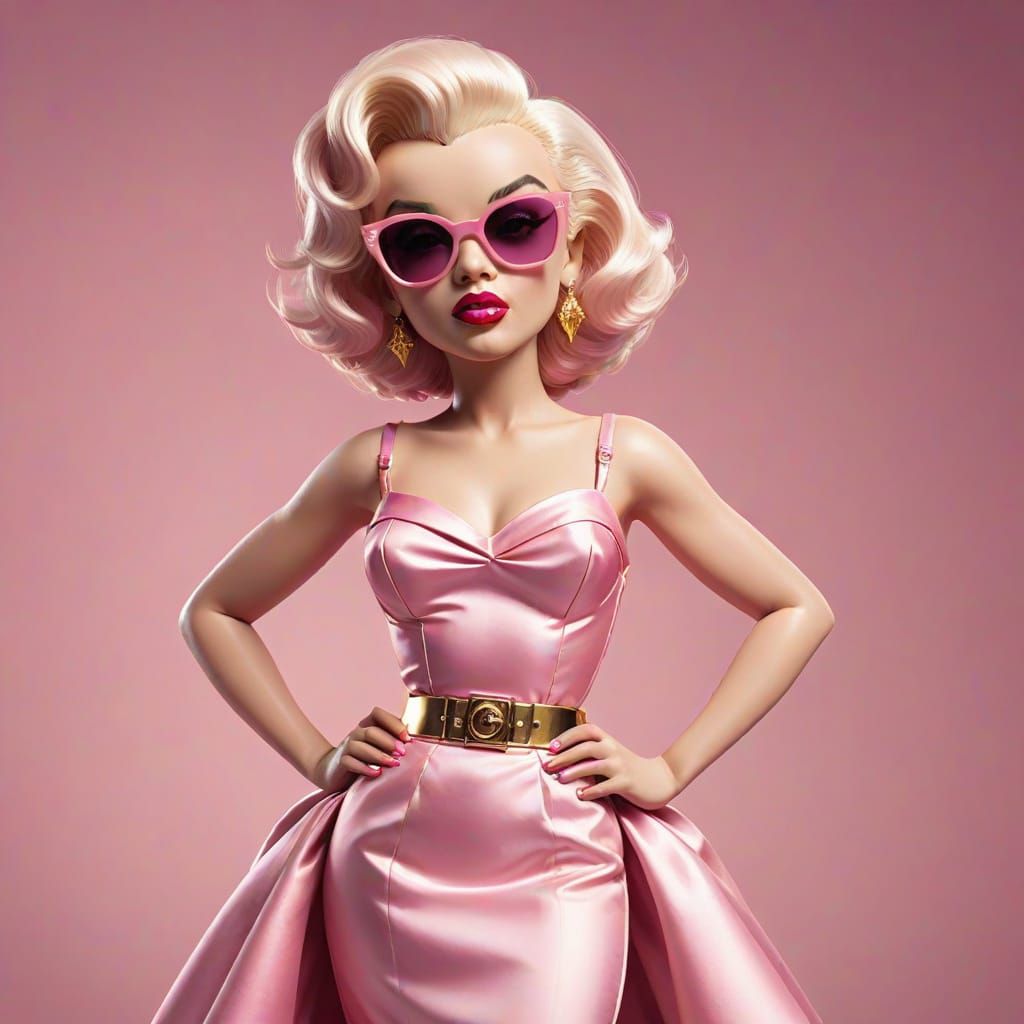 Marilyn Monroe Bratz Doll in Pink Taffeta Gown