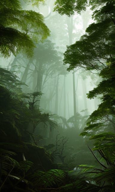 Eldritch Portal in Rainforest at Night