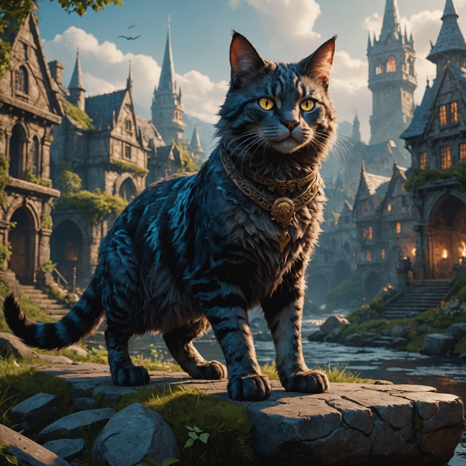 Fantastical Warrior Cat Concept Art