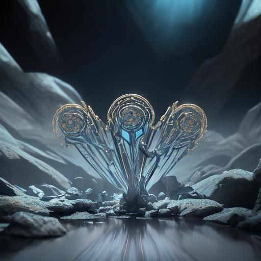 Enameled Glass Figurines in Moody Lighting