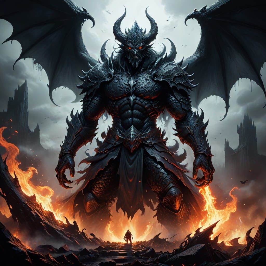 Nordic Dragon-Monster Keeper of Gates in Neo Colors