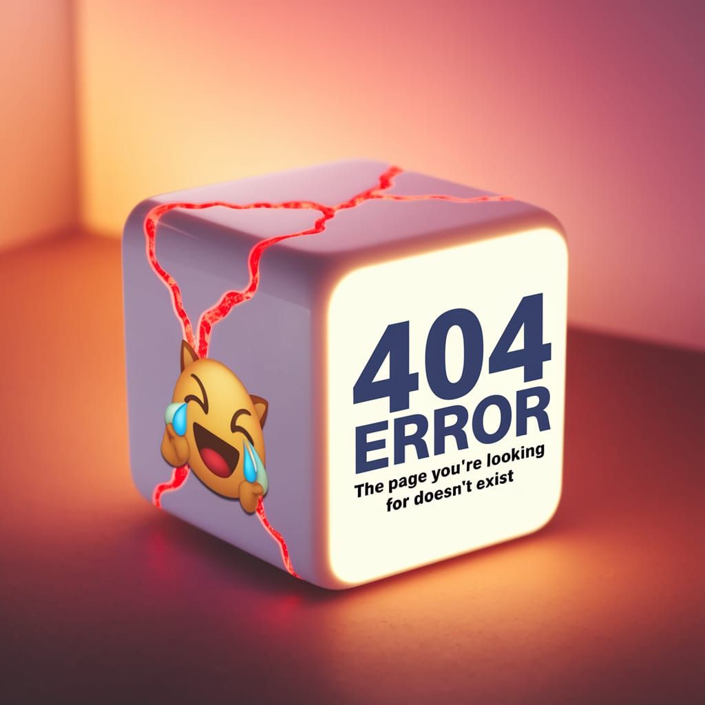 Glowing White Cube with Melancholic Cat in Warm Dreamlike Se...