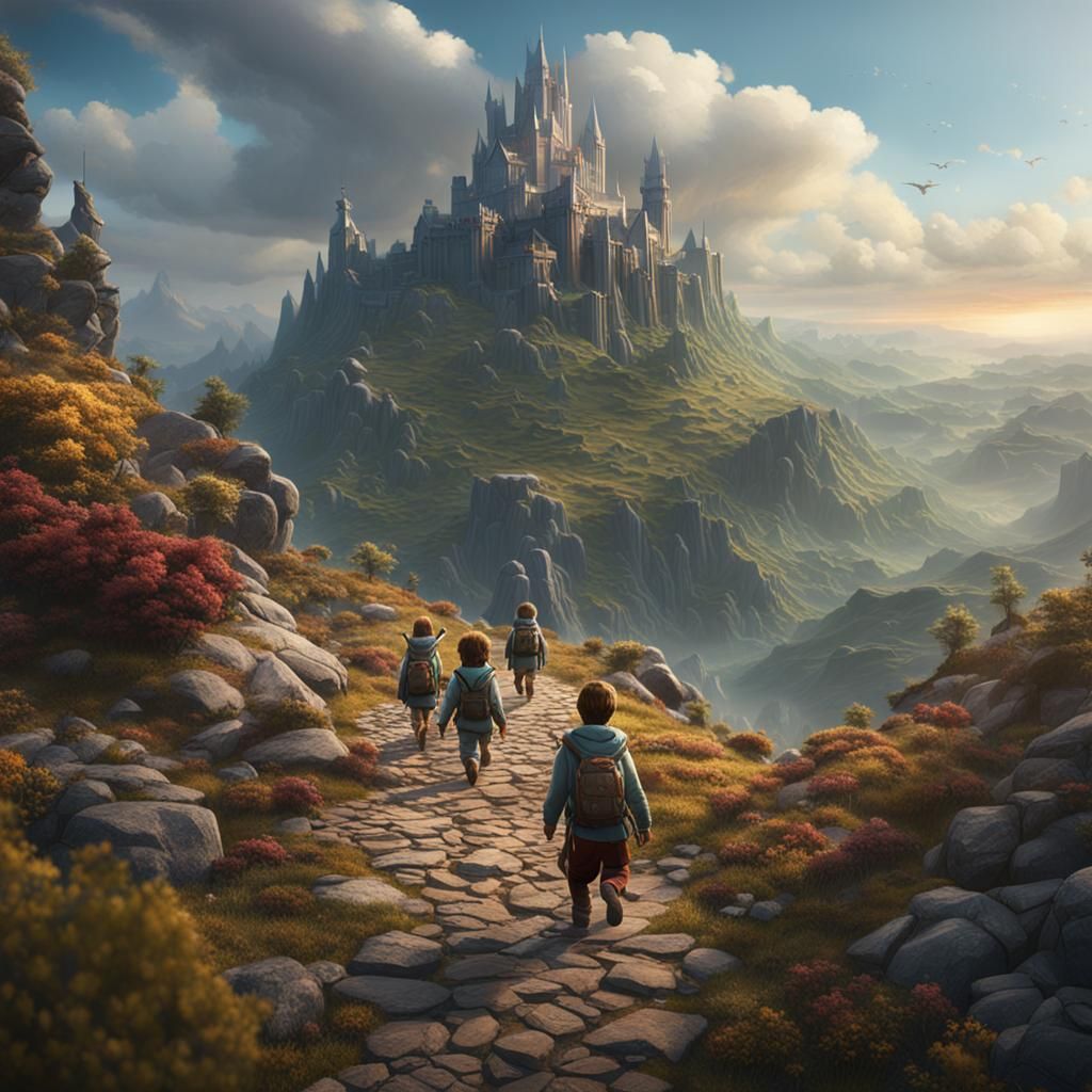 Gladys Aylward Leads Children to Safety: Matte Painting