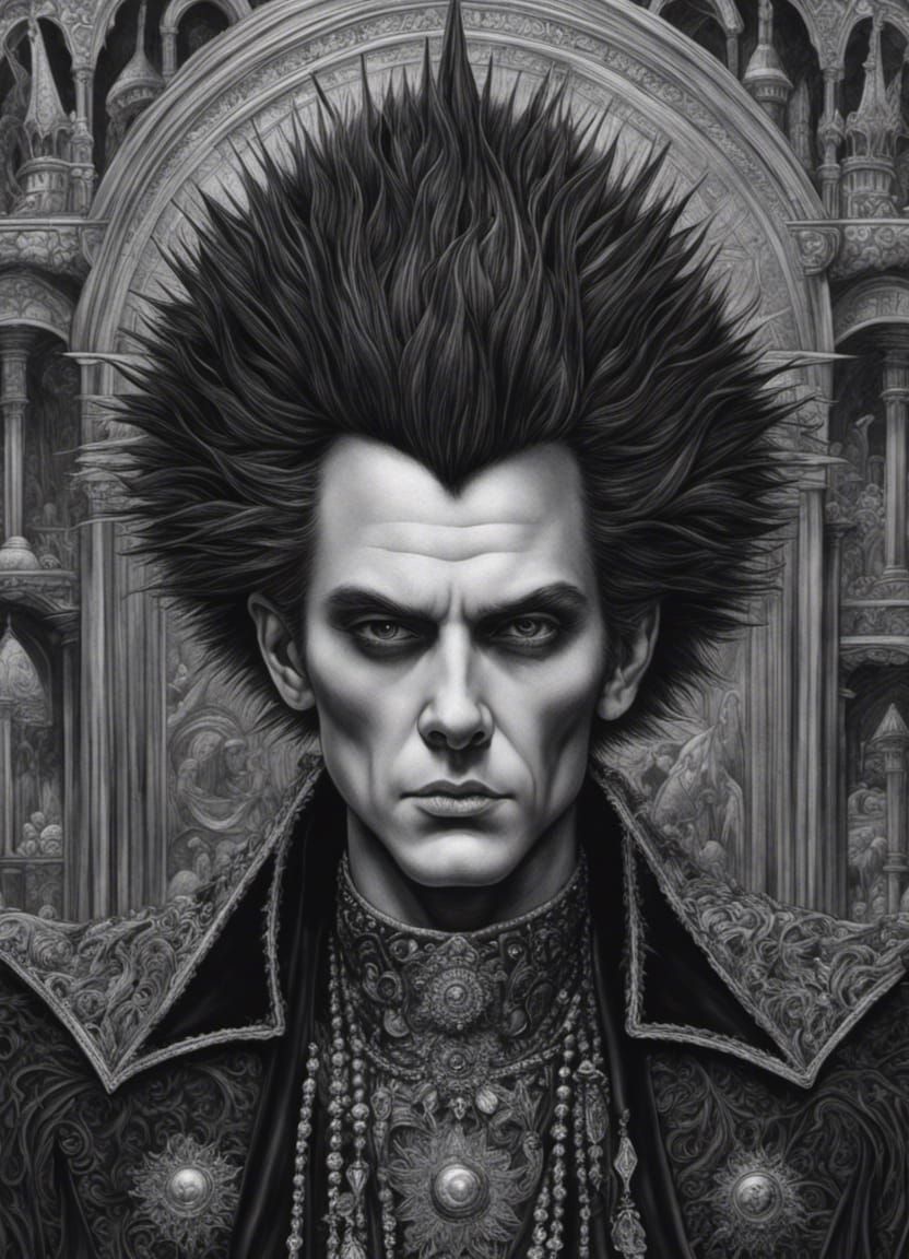 gothic Sandman, with spiky hair