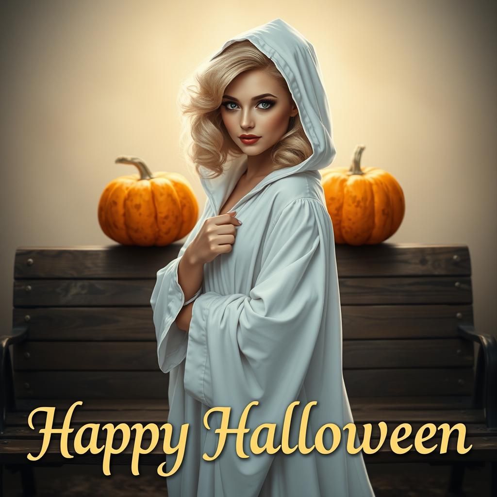 Halloween Ghost Girl Digital Art