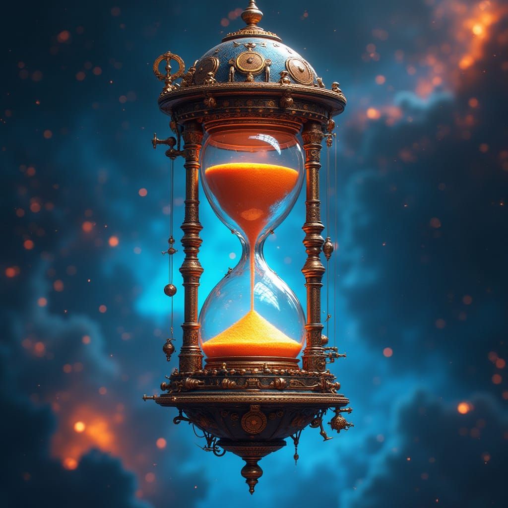 Steampunk Sand Clock Defies Gravity in Space