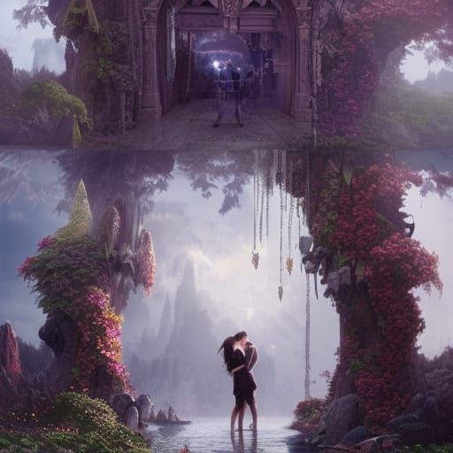 Cute Proposal in Modern Digital Matte Painting