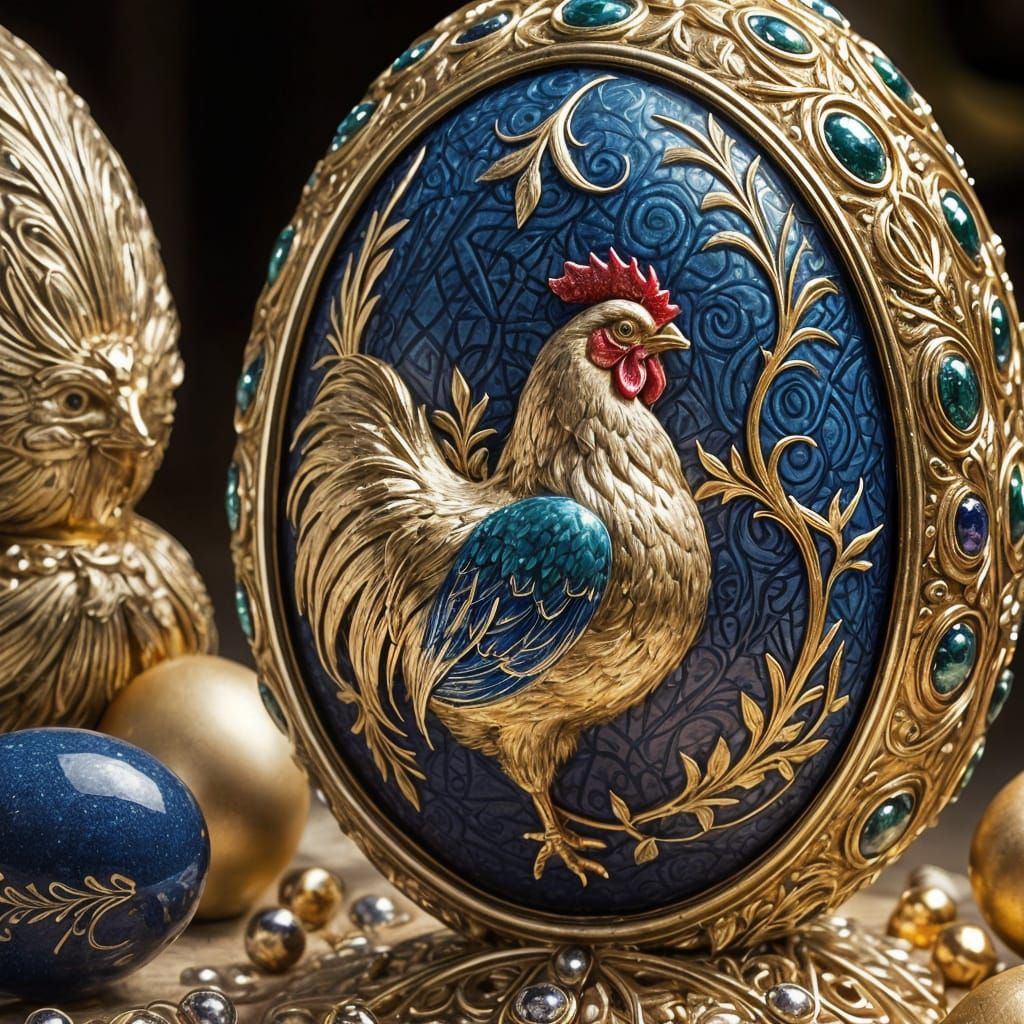 Jesus Creates an Ornate Fabergé Egg Masterpiece