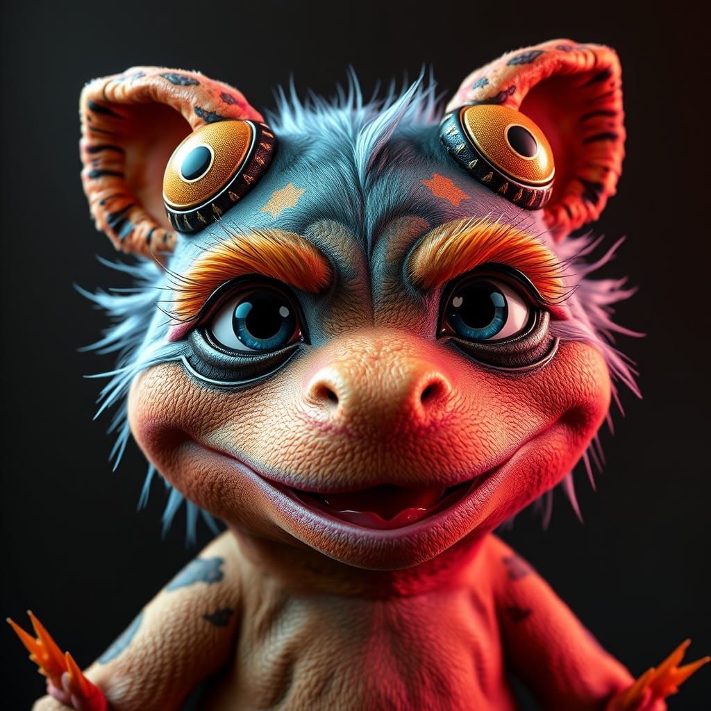 Hyper-Realistic Baby Animal Portrait in Fantasy Realism