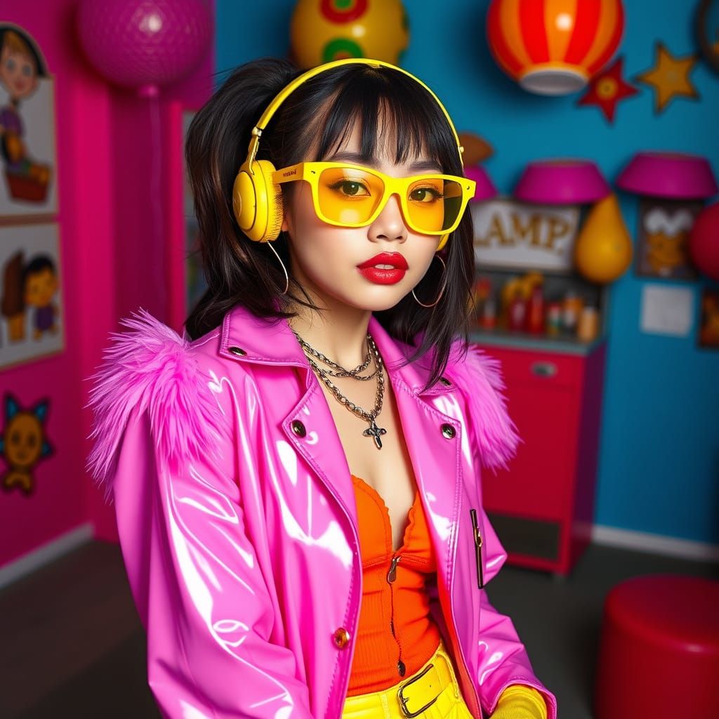 Playful Pop Art Beauty in Vibrant Colors