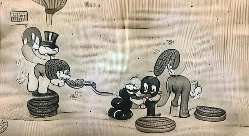 Vintage Rubber Hose Cartoon Character