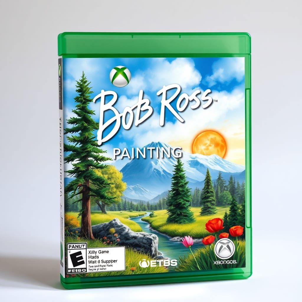 Bob Ross Style Xbox Game Cover