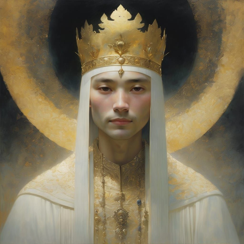 Enigmatic Smile Portrait in Translucent Light