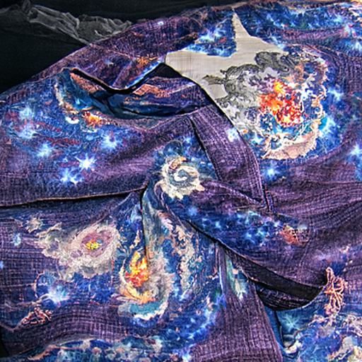 Galaxy Kimono with Starry Nebula Design