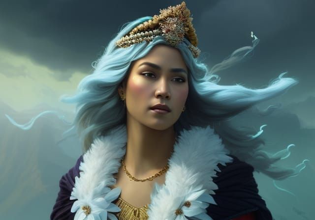 Poli'ahu: Hawaiian Snow Goddess Portrait