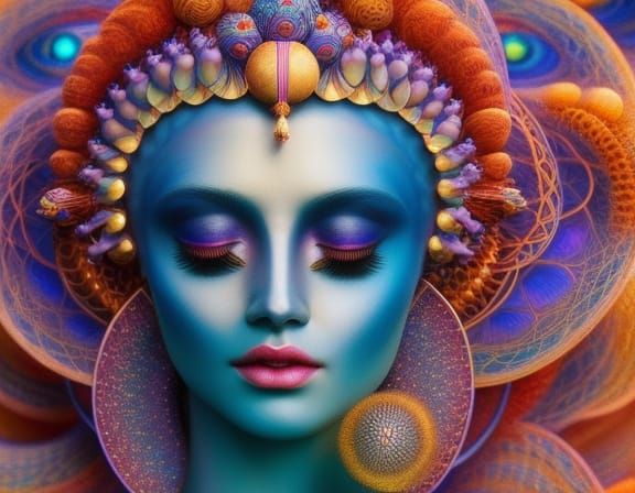 Surreal Transformation: A Birth in Rich Colors