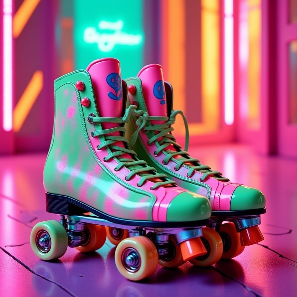 Rollerskates in Whimsical, Golden Light