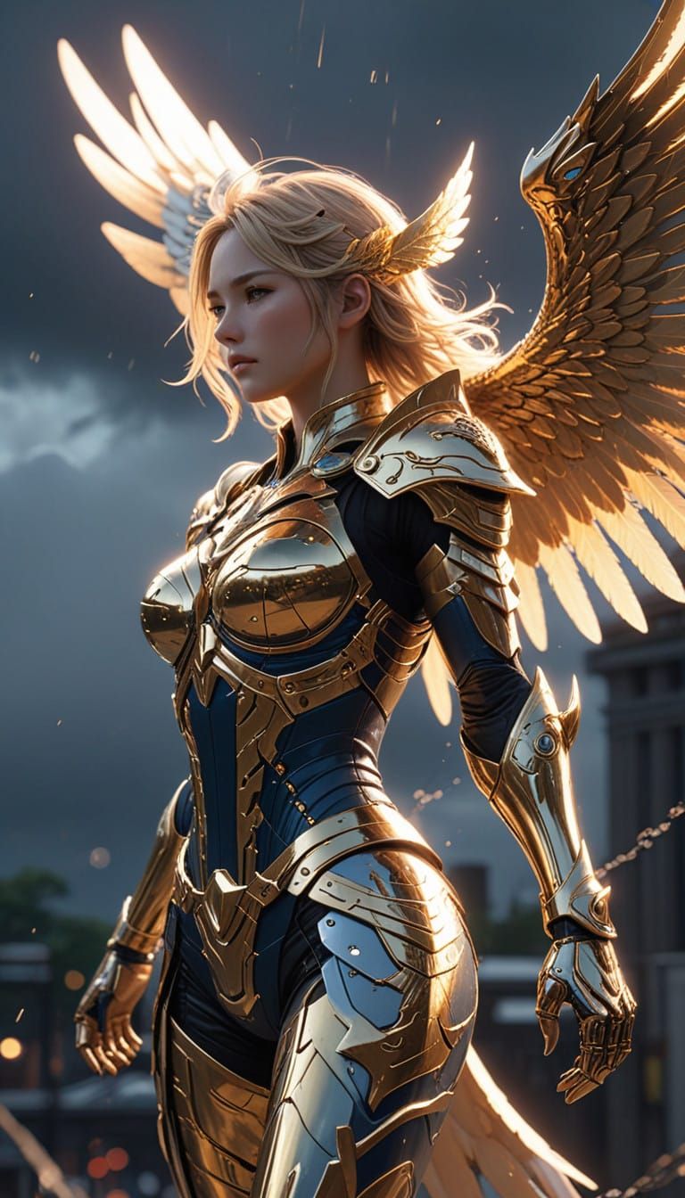 Golden Valkyrie Soars Through the Nordic Skies in Anime-Insp...
