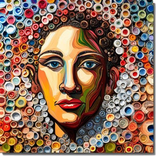 Upcycled Art: Creative Recycled Material Masterpiece