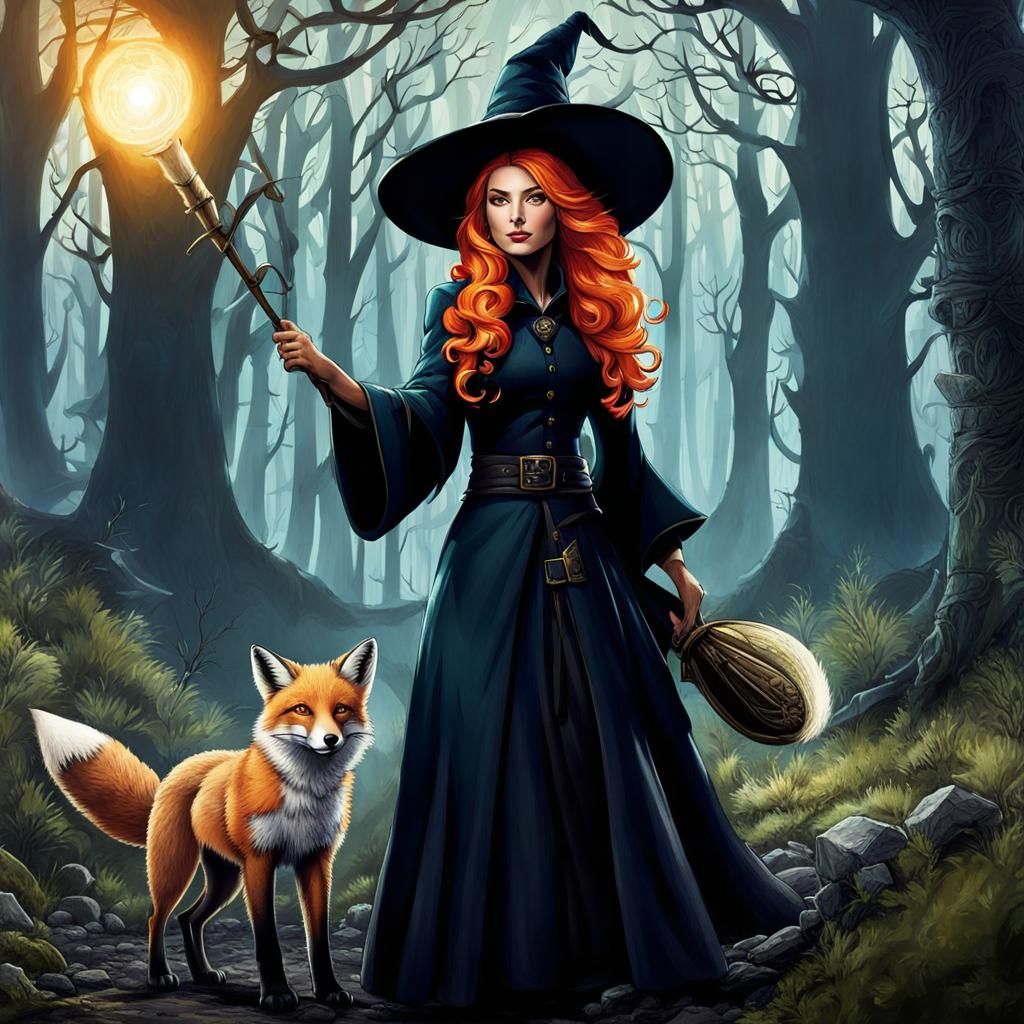 A Timid Witch and a Mystical Fox
